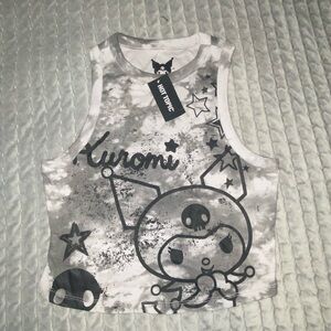 Hot Topic Kuromi Tank Top - Black and White